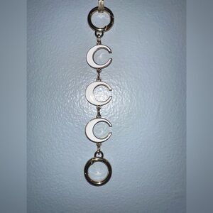 Bag Extender Gold and White Moon Crescent ( BAG NOT INCLUDED)